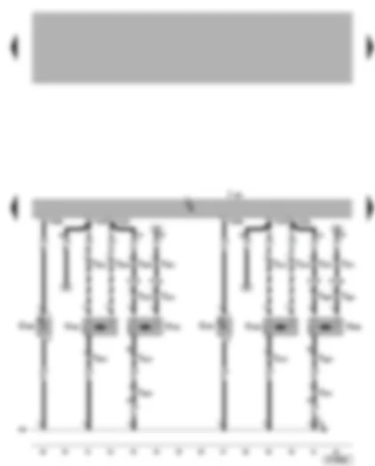 Wiring Diagram  VW BORA 2004 - Airbag control unit - rear side airbag crash sensor - curtain airbag igniter