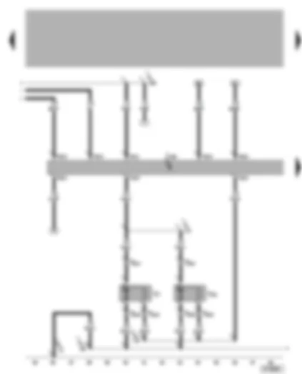 Wiring Diagram  VW BORA 2002 - Radiator fan control unit - radiator fan