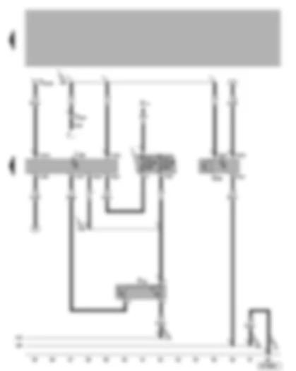 Wiring Diagram  VW BORA 2006 - Radiator fan control unit - radiator fan thermal switch - high pressure sender