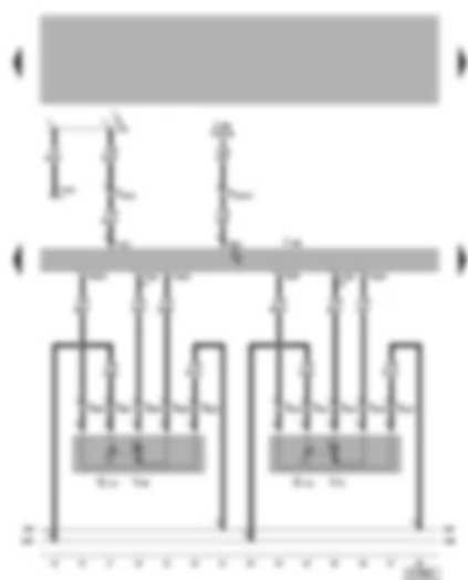 Wiring Diagram  VW BORA 2006 - Climatronic control unit - centre flap control motor - footwell and defroster flap control motor