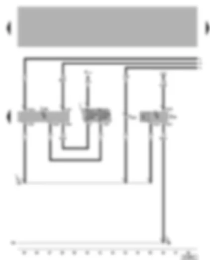 Wiring Diagram  VW BORA 2003 - Radiator fan control unit - high pressure sender