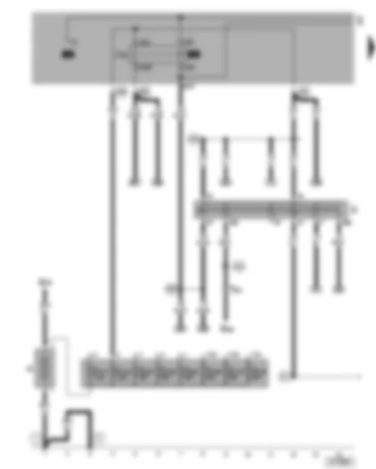 Wiring Diagram  VW BORA 2005 - Battery - ignition/starter switch - X contact relief relay