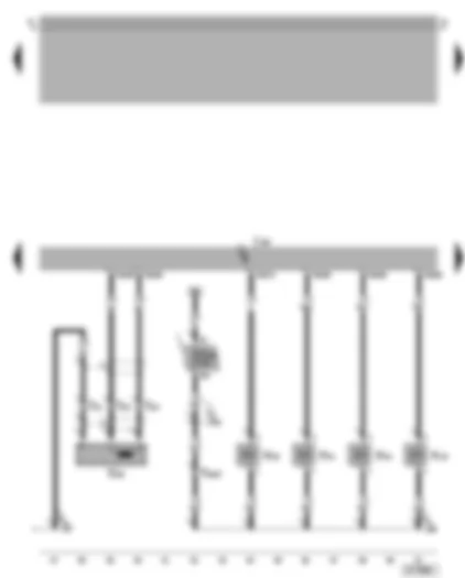 Wiring Diagram  VW BORA 2011 - Motronic control unit - engine speed sender - injectors