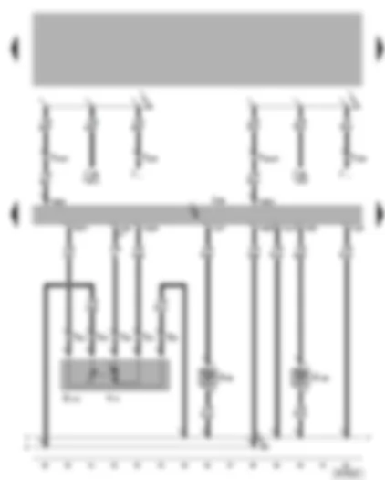 Wiring Diagram  VW BORA 2002 - Climatronic control unit - air flow flap control motor - vent temperature sender - fresh air intake duct temperature sensor