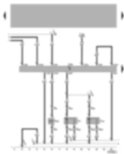Wiring Diagram  VW BORA 2002 - Radiator fan control unit - radiator fan - air conditioning system magnetic coupling
