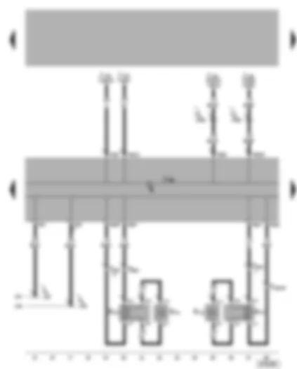 Wiring Diagram  VW BORA 2006 - Control unit with display for radio and navigation sytem - rear loudspeaker