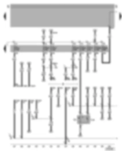 Wiring Diagram  VW BORA 2003 - Self-diagnosis connection - connection for radio - cigarette lighter