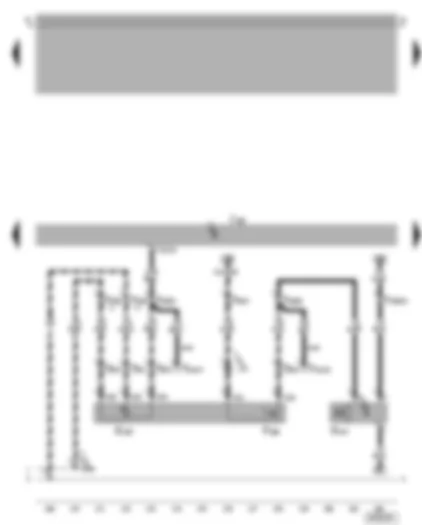 Wiring Diagram  VW BORA 2003 - Motronic control unit - potentiometer for temperature selection rotary knob - temperature flap position switch - 2-way valve for coolant shut-off valve