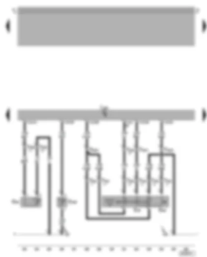 Wiring Diagram  VW BORA 2003 - Motronic control unit - cruise control system switch - exhaust gas temperature sender - radiator outlet coolant temperature sender