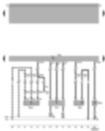 Wiring Diagram  VW BORA 2005 - Motronic control unit - potentiometer for temperature selection rotary knob - exhaust temperature sender - radiator outlet coolant temperature sender - air mass meter