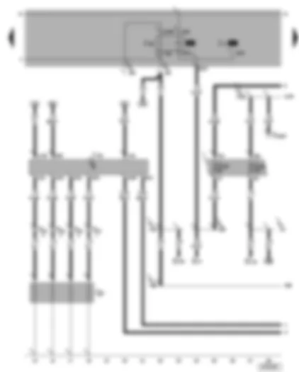 Wiring Diagram  VW BORA 2003 - Glow plug activation control unit - glow plugs - engine
