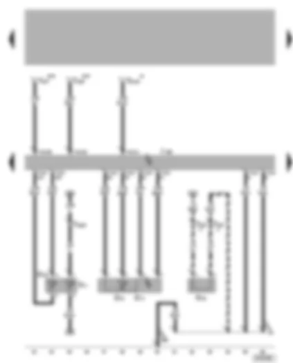 Wiring Diagram  VW BORA 2003 - Diesel direct injection system control unit - coolant temperature display sender - intake manifold pressure sender - intake manifold temperature sender - heater element for crankcase breather