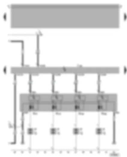Wiring Diagram  VW BORA 2001 - Motronic control unit - ignition system