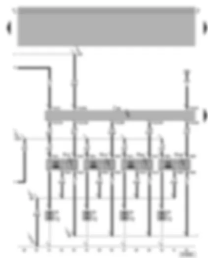 Wiring Diagram  VW BORA 2003 - Motronic control unit - ignition system