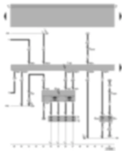 Wiring Diagram  VW BORA 2003 - Motronic control unit - ignition system - coolant temperature sender