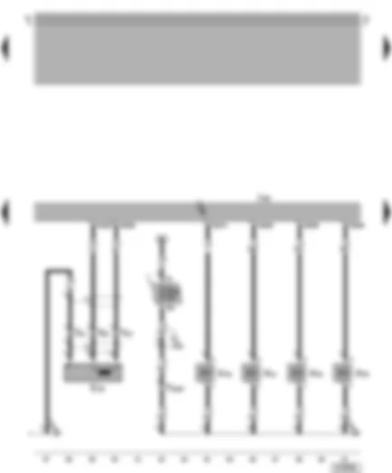 Wiring Diagram  VW BORA 1999 - Motronic control unit - engine speed sender - injectors