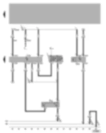 Wiring Diagram  VW BORA 2001 - Radiator fan control unit - radiator fan - thermal switch for radiator fan - high pressure sender