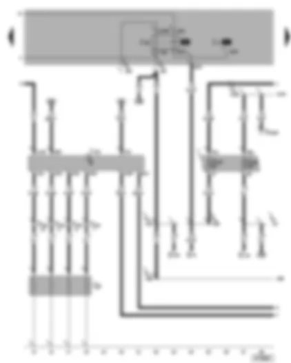 Wiring Diagram  VW BORA 2005 - Glow plug activation control unit - glow plugs - engine