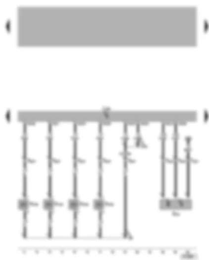 Wiring Diagram  VW BORA 2006 - Diesel direct injection system control unit - unit injector valves - Hall sender