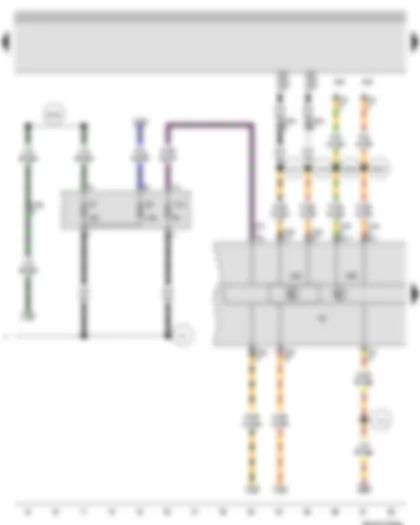 Wiring Diagram  VW BORA 2006 - Control unit in dash panel insert - Convenience system central control unit