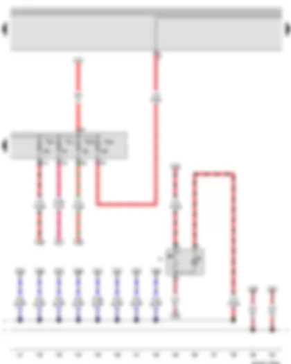 Wiring Diagram  VW BORA 2006 - Cigarette lighter illumination bulb - Cigarette lighter