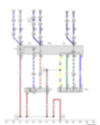 Wiring Diagram  VW BORA 2007 - Fresh air blower switch - Fresh air and air recirculation flap switch - Fresh air and air recirculation warning lamp - Fresh air blower