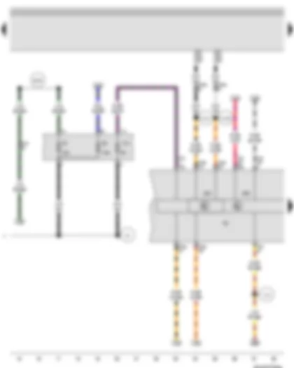 Wiring Diagram  VW BORA 2002 - Control unit in dash panel insert