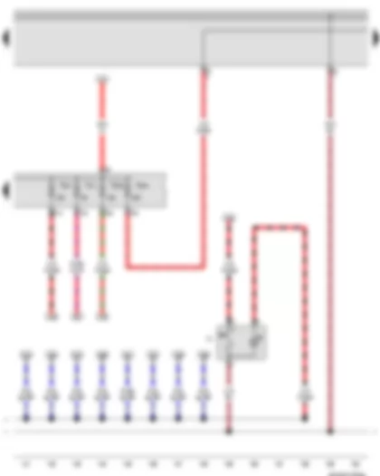 Wiring Diagram  VW BORA 2002 - Cigarette lighter illumination bulb - Cigarette lighter