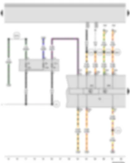 Wiring Diagram  VW BORA 2008 - Control unit in dash panel insert - Convenience system central control unit