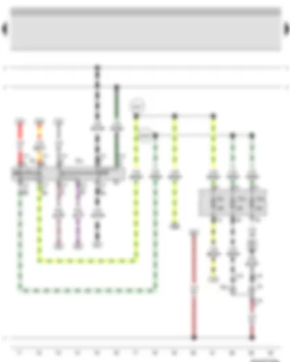 Wiring Diagram  VW BORA 2008 - Headlight dipper and flasher switch - Left side light bulb - Left headlight main beam bulb