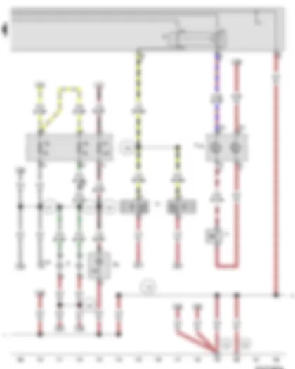 Wiring Diagram  VW BORA 2008 - Airbag coil connector and return ring with slip ring - Horn plate - Horn or dual tone horn - Dual tone horn relay - Glove compartment light - Number plate light - Connection (dual tone horn) - in dash panel wiring harness