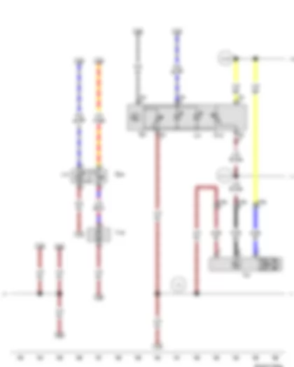 Wiring Diagram  VW BORA 2008 - Switch and instrument illumination regulator - Left headlight range control motor - Tank filler flap locking motor