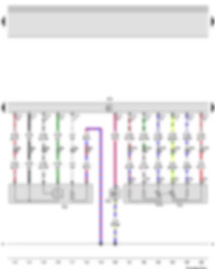 Wiring Diagram  VW BORA 2001 - Lambda probe - Accelerator position sender - Accelerator position sender 2 - Motronic control unit - Activated charcoal filter solenoid valve 1