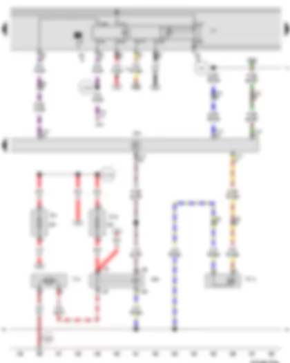 Wiring Diagram  VW BORA 2001 - Motronic control unit - Secondary air pump relay - Secondary air inlet valve - Secondary air pump motor