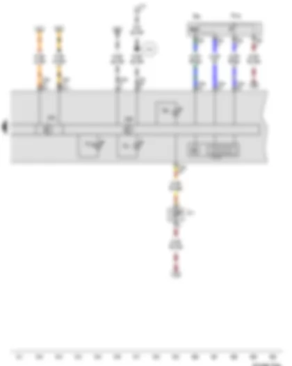 Wiring Diagram  VW BORA 2004 - Multifunction display call-up button - Multifunction display memory switch - Ambient temperature sensor - Control unit in dash panel insert