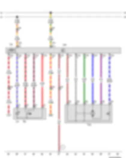 Wiring Diagram  VW BORA 2007 - Rear left window regulator switch - in door - Rear left central locking lock unit - Rear left door control unit - Rear left window regulator motor