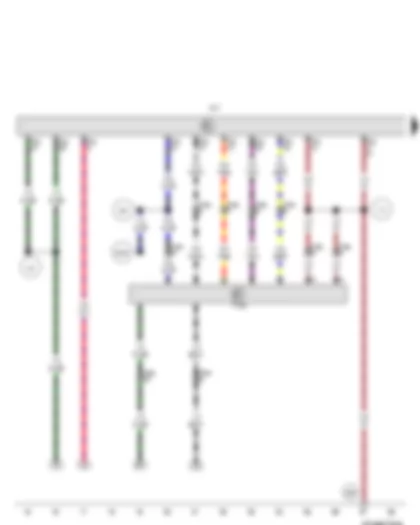 Wiring Diagram  VW BORA 2008 - Multifunction switch - Automatic gearbox control unit