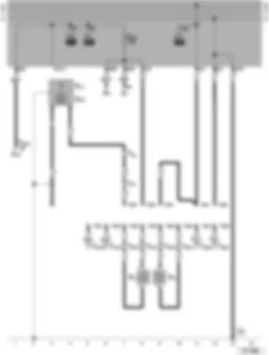 Wiring Diagram  VW CADDY PICKUP 1998 - Preparation for radio - loudspeakers - aerial
