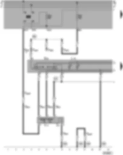 Wiring Diagram  VW CADDY PICKUP 1999 - Mirror adjustment switch - driver side mirror adjustment motor - heated exterior mirror on driver side
