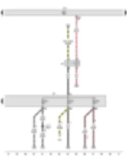 Wiring Diagram  VW CADDY 2012 - X-contact relief relay - Onboard supply control unit - Fuse holder C