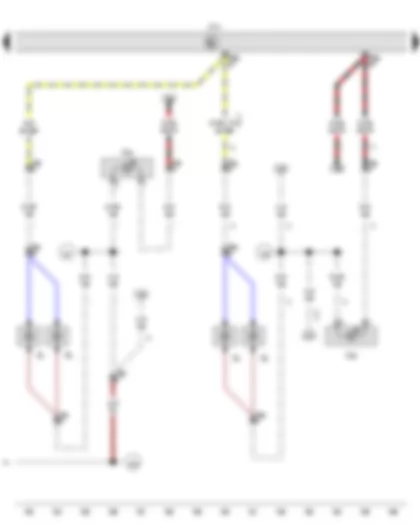 Wiring Diagram  VW CADDY 2011 - Onboard supply control unit - Additional brake light bulb - Left number plate light - Right number plate light