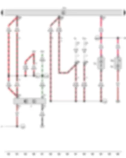 Wiring Diagram  VW CADDY 2011 - Glove compartment light switch - Brake light switch - Onboard supply control unit - Luggage compartment light - Glove compartment light