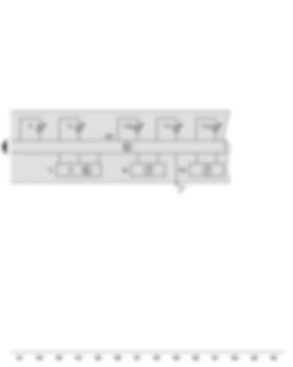 Wiring Diagram  VW CADDY 2011 - Rev. counter - Speedometer - Control unit in dash panel insert - Main beam warning lamp - Side light warning lamp - Rear fog light warning lamp - Engine electronics warning lamp - Door open warning lamp - Trip counter