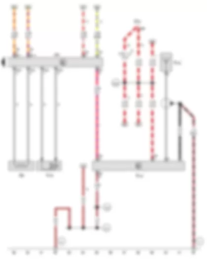 Wiring Diagram  VW CADDY 2013 - Auxiliary heater control unit - Fuel shut-off valve - Remote control receiver for auxiliary coolant heater - Auxiliary heater aerial - Fuel pre-heating heater element