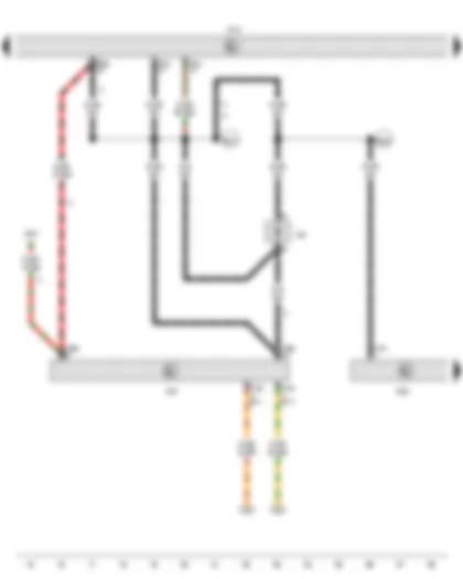 Wiring Diagram  VW CADDY 2011 - Blocking diode - Onboard supply control unit - Steering column electronics control unit - Special vehicle control unit