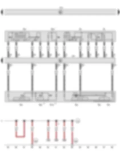 Wiring Diagram  VW CADDY 2015 - Turn signal switch - Headlight dipper and flasher switch - Intermittent wiper switch - Rear wiper switch - Intermittent wiper regulator - Washer pump switch (automatic wash/wipe and headlight washer system) - Cruise control system switch - Multifunction display call-up button - Multifunction display memory switch - Cruise control system (CCS) SET button - Onboard supply control unit - Steering column electronics control unit