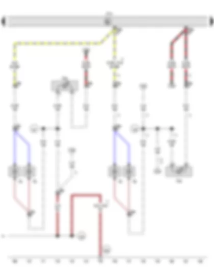 Wiring Diagram  VW CADDY 2014 - Onboard supply control unit - High-level brake light bulb - Left number plate light - Right number plate light