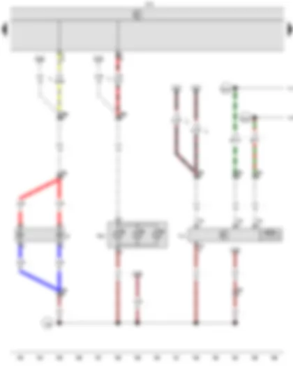 Wiring Diagram  VW CADDY 2005 - Onboard supply control unit - High-level brake light bulb - Rear window wiper motor - Number plate light