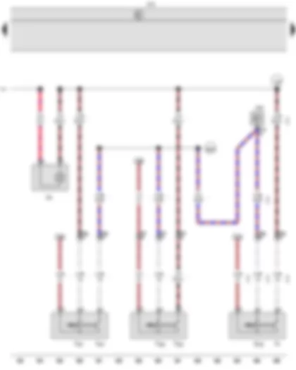 Wiring Diagram  VW CADDY 2005 - Rear lid release switch - Luggage compartment light switch - Rear right door contact switch - Rear left door contact switch - Left luggage compartment light switch - Right luggage compartment light switch - Onboard supply control unit - Luggage compartment light