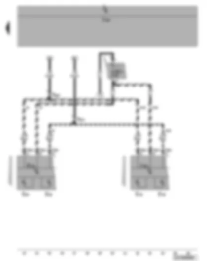 Wiring Diagram  VW CADDY 2005 - Heated driver seat regulator - heated front passenger seat regulator - fuse SC7